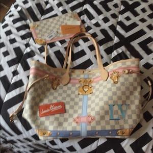 Louie Vuitton bag , pouch and wallet